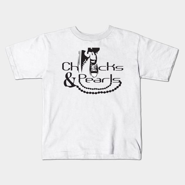 chucks and pearls Kids T-Shirt by SBC PODCAST